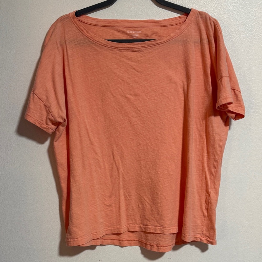 Eileen Fisher Peach color Short Sleeve Tee